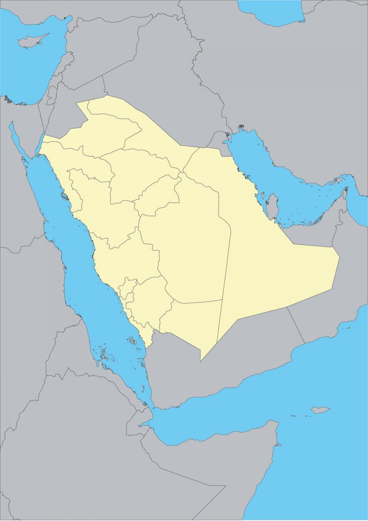 Карта Саудівської Аравії контур