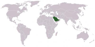 Саудівська Аравія на карті світу